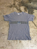 adidas graphic t-shirt striped grey S