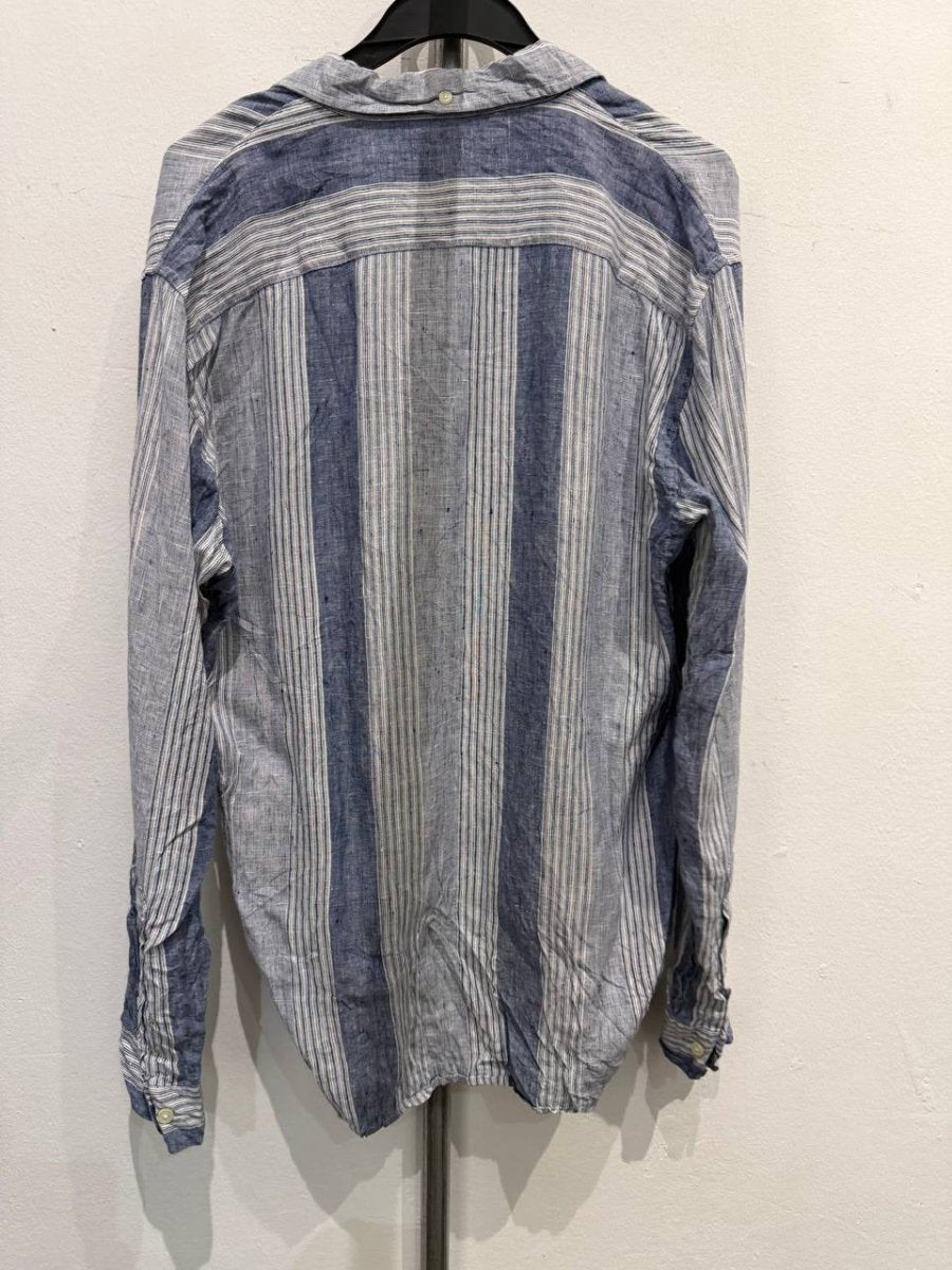 Brooks Brothers button up shirt blue and white striped L