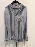 Brooks Brothers button up shirt blue and white striped L