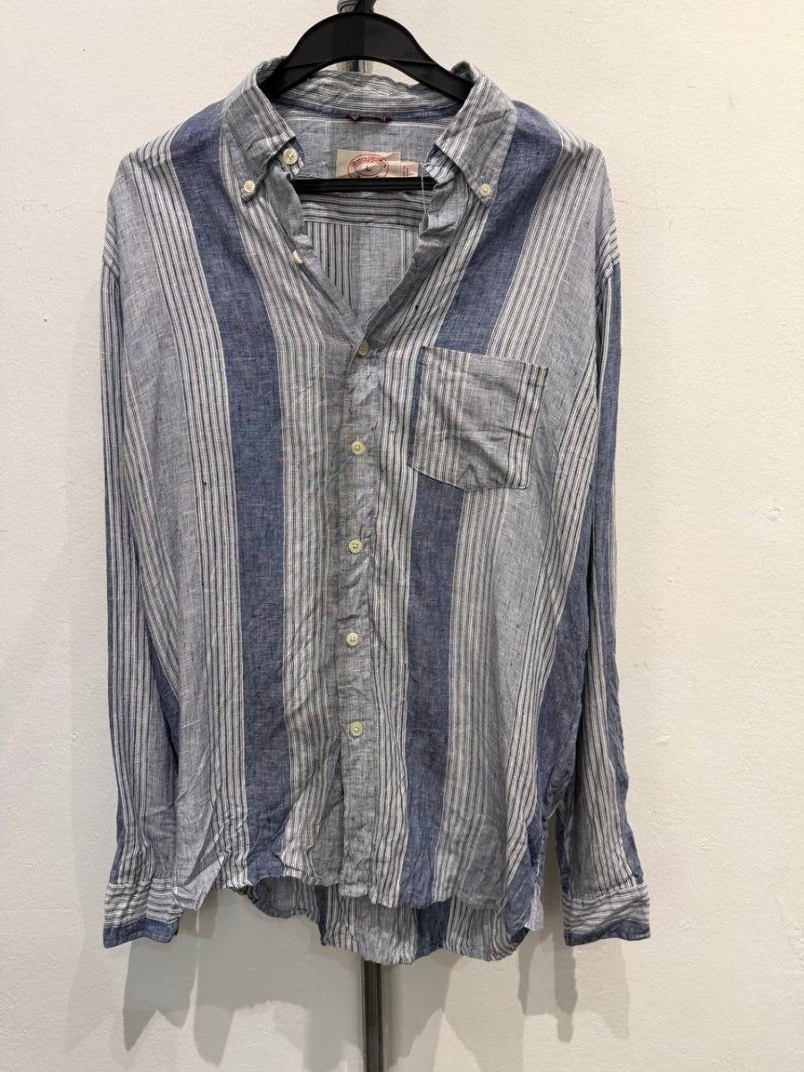 Brooks Brothers button up shirt blue and white striped L