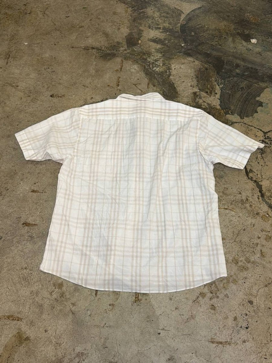 Burberry Black Label Button-Up Shirt plaid design white L