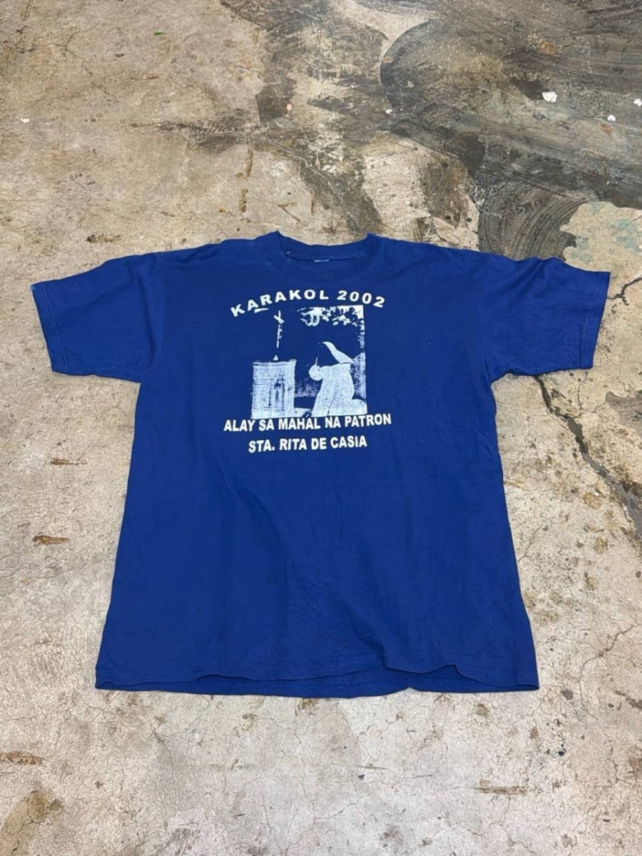 Graphic T-Shirt blue 'KARAKOL 2002' design L