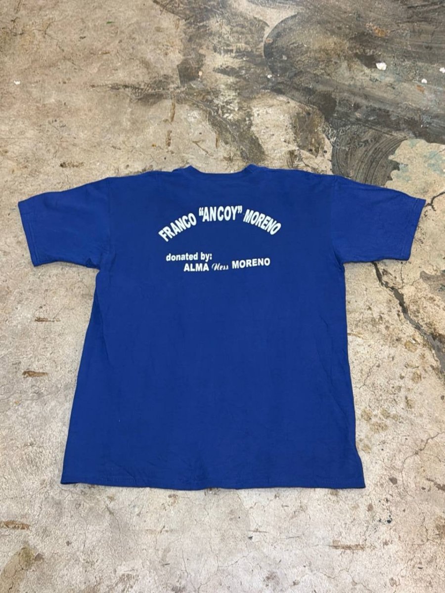 Graphic T-Shirt blue 'KARAKOL 2002' design L