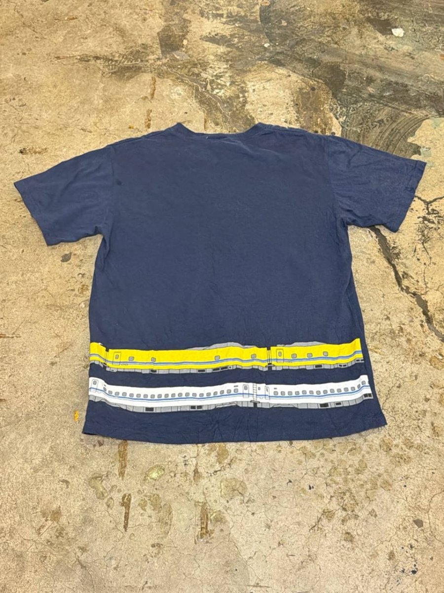 Not stated graphic t-shirt train design navy L