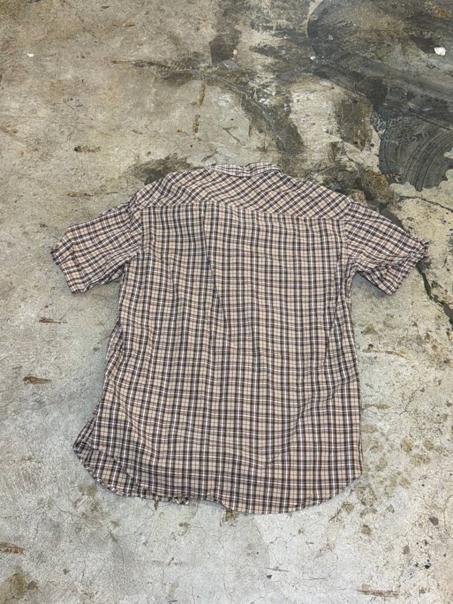 Comme Ca Ism button up shirt checkered brown M