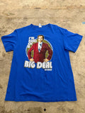 Delta Graphic T-Shirt Anchorman Big Deal Blue Size L