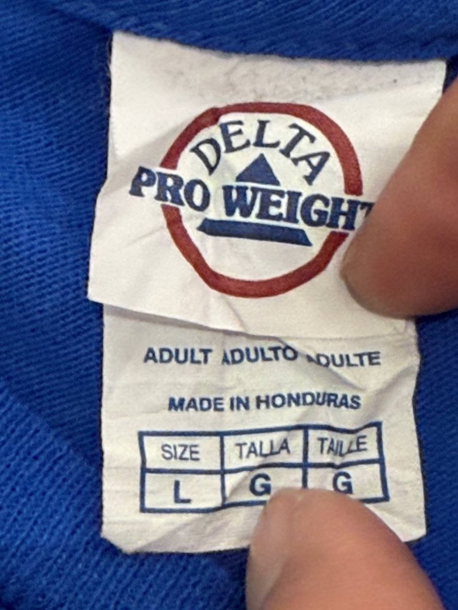 Delta Graphic T-Shirt Anchorman Big Deal Blue Size L