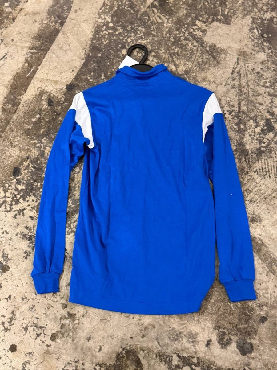DESCENTE long sleeve polo athletic shirt blue M