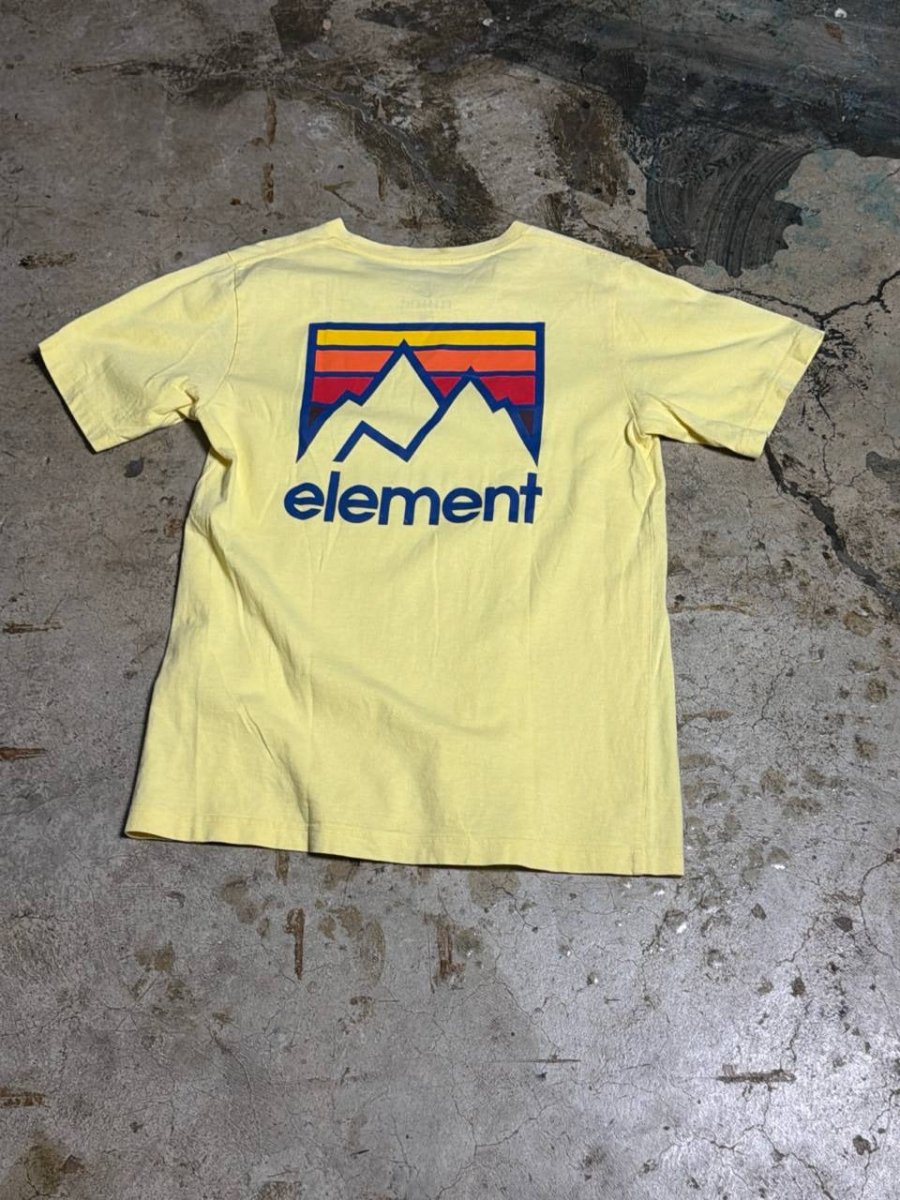 Element Graphic T-Shirt yellow with mountain design S