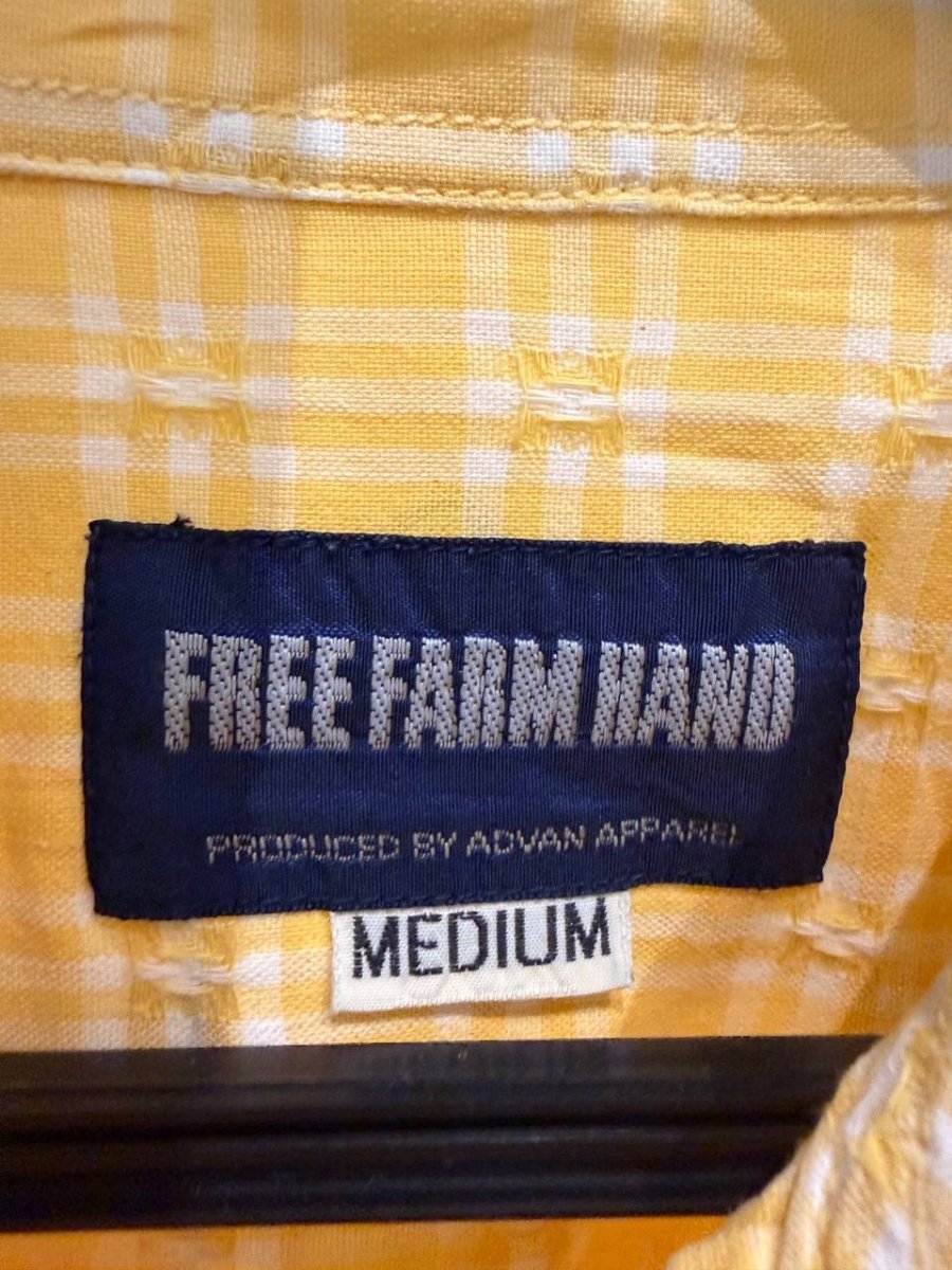 Free Farm Hand checked shirt yellow medium