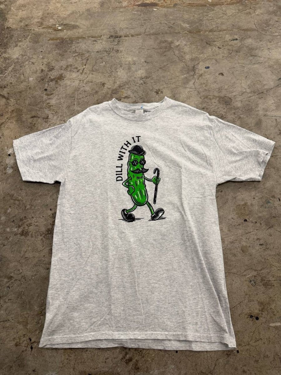 Fruit of the Loom Graphic T-Shirt Dill With It Grey Size M