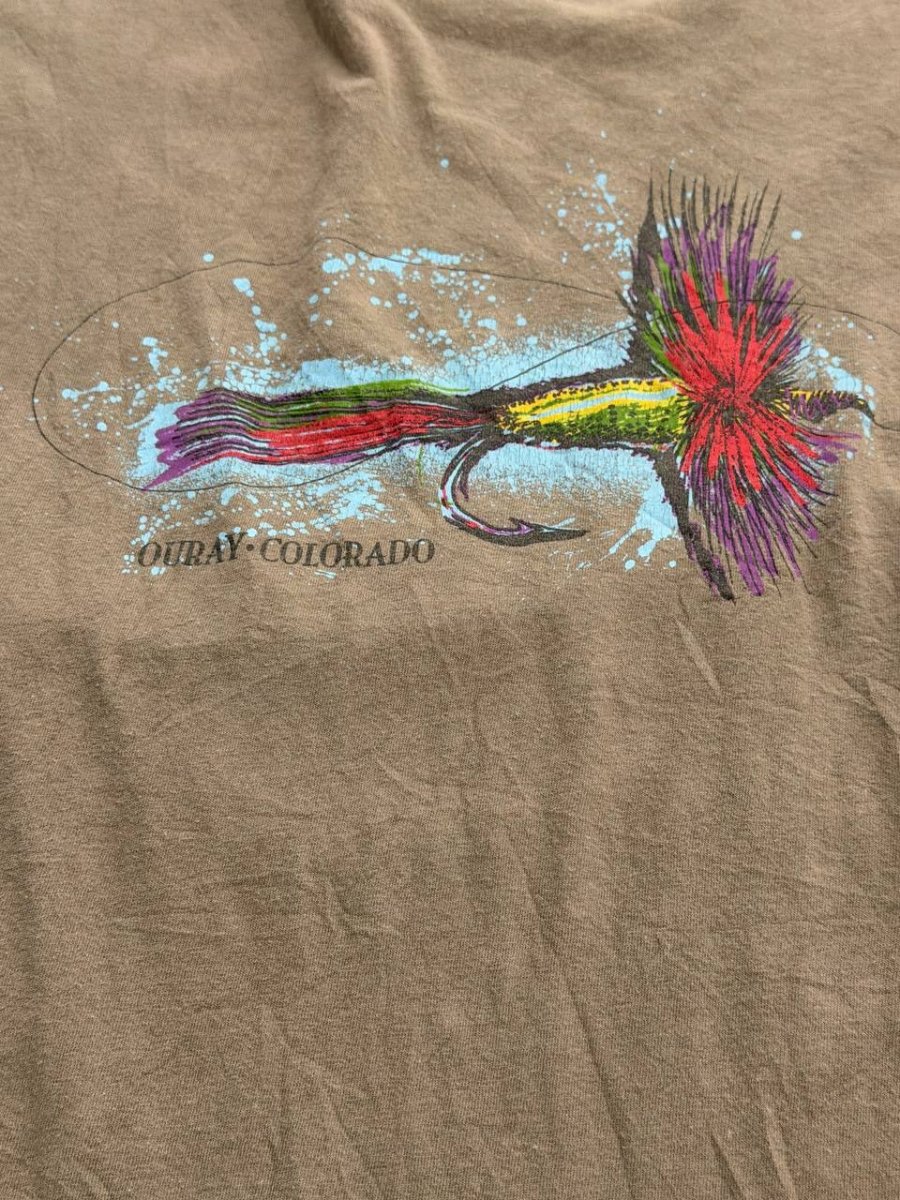 Fruit of the Loom graphic T-shirt Ouray Colorado khaki size XL