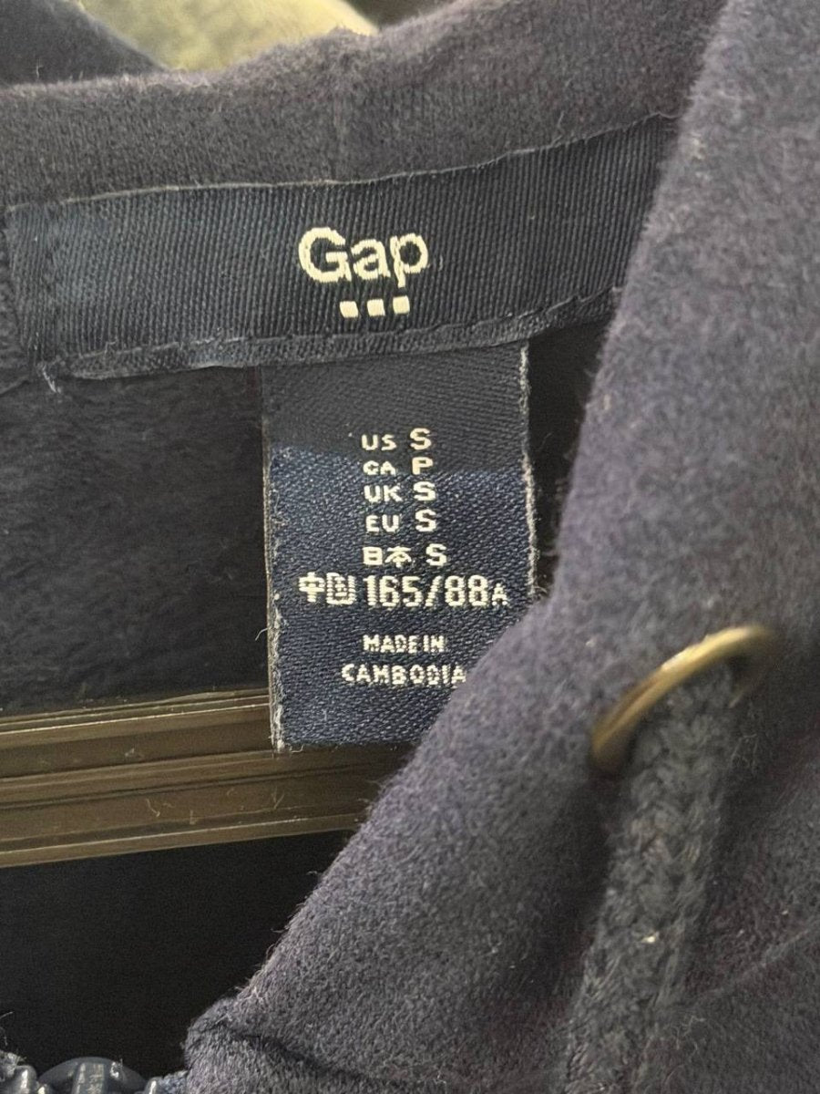 GAP hoodie logo design navy S