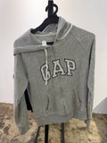 GAP zip-up hoodie classic logo grey XXS
