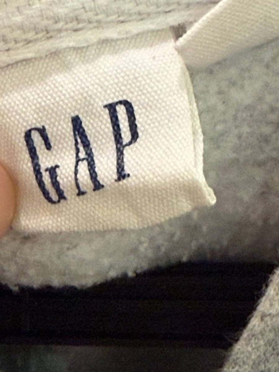 GAP zip-up hoodie classic logo grey XXS