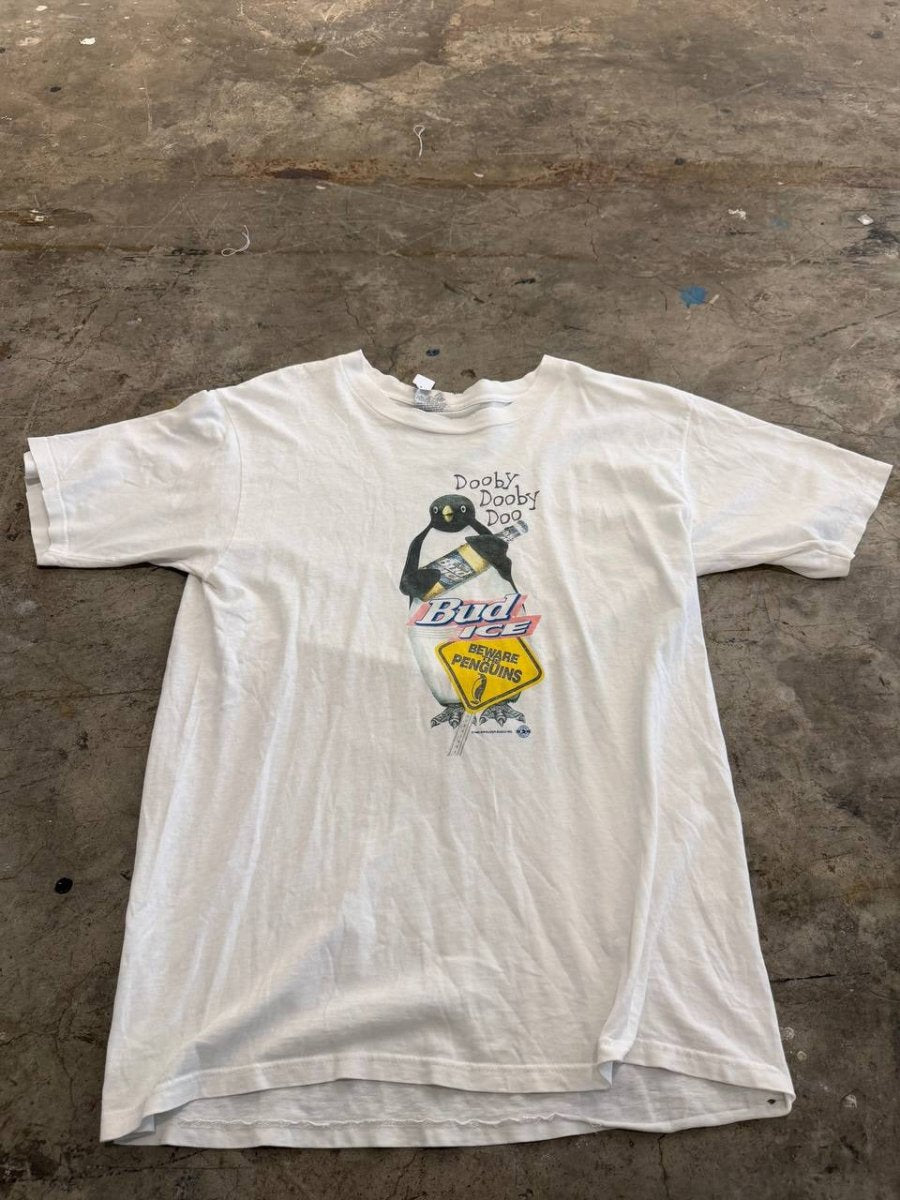 Gildan Graphic T-Shirt Bud Ice Penguin White L