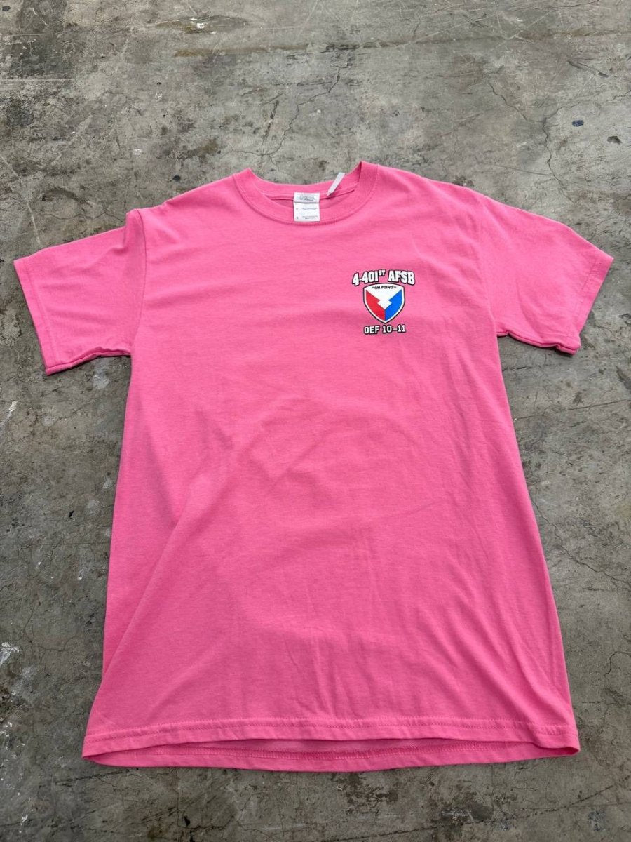 Gildan graphic t-shirt 4-401st AFSB design pink size S