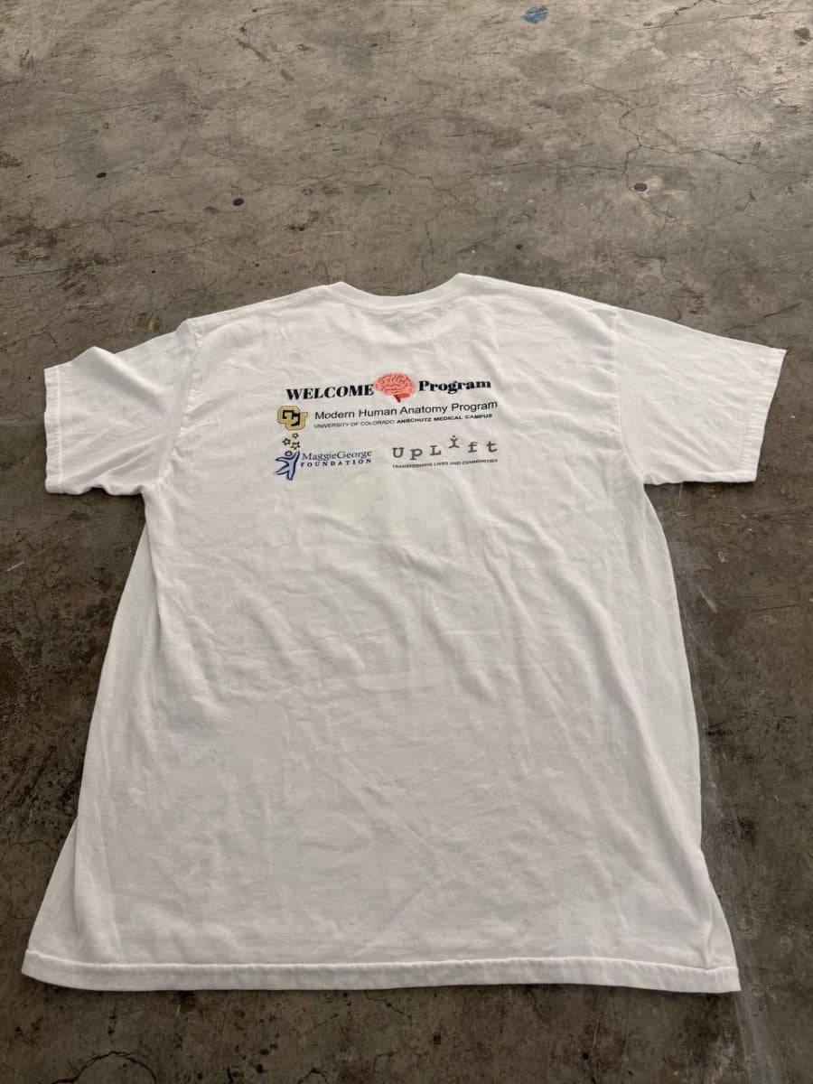 Gildan Graphic T-Shirt brain design white L