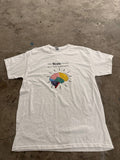Gildan Graphic T-Shirt brain design white L