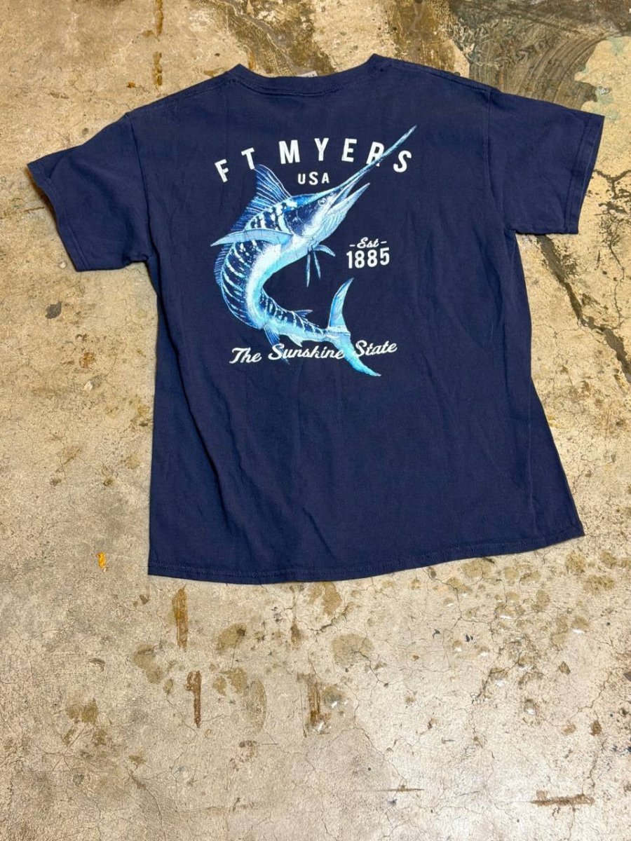 Gildan Graphic T-Shirt FT Myers design Navy M