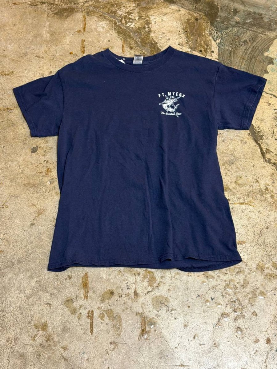 Gildan Graphic T-Shirt FT Myers design Navy M