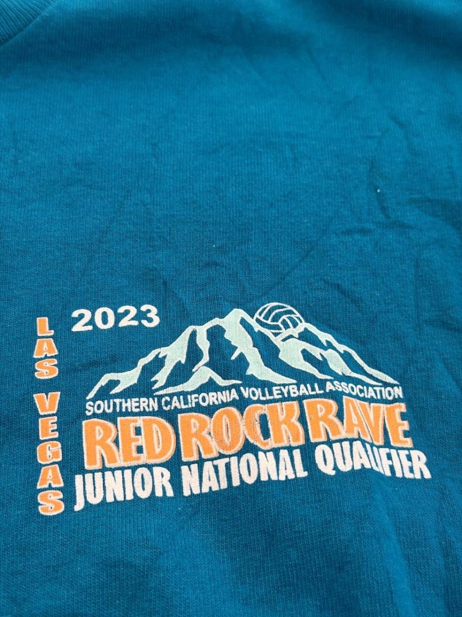 Gildan graphic t-shirt Red Rock Rave blue size M