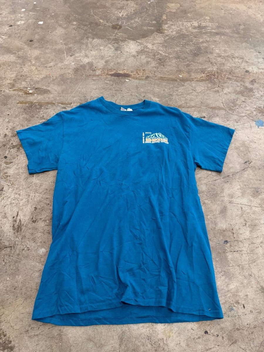 Gildan graphic t-shirt Red Rock Rave blue size M