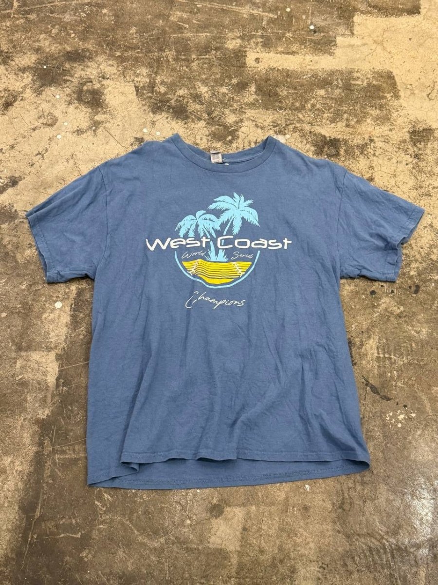 Gildan Graphic T-Shirt West Coast World Series Blue L