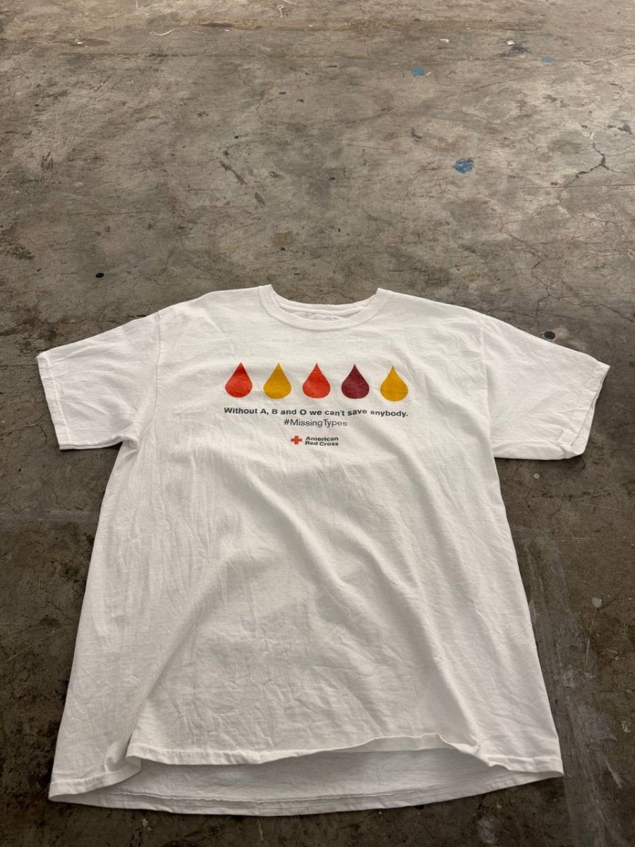 Hanes Graphic T-Shirt American Red Cross White L