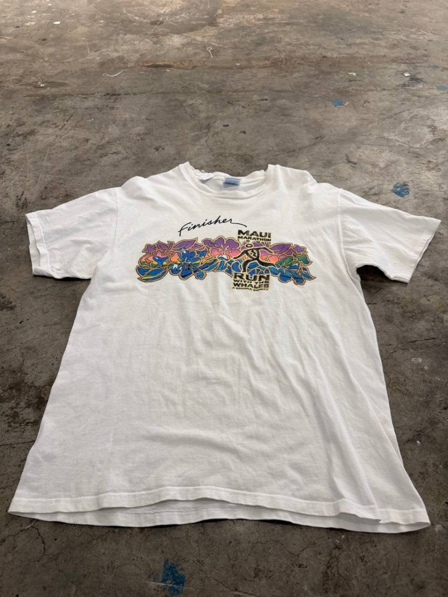 Hanes Graphic T-Shirt Maui Marathon White L
