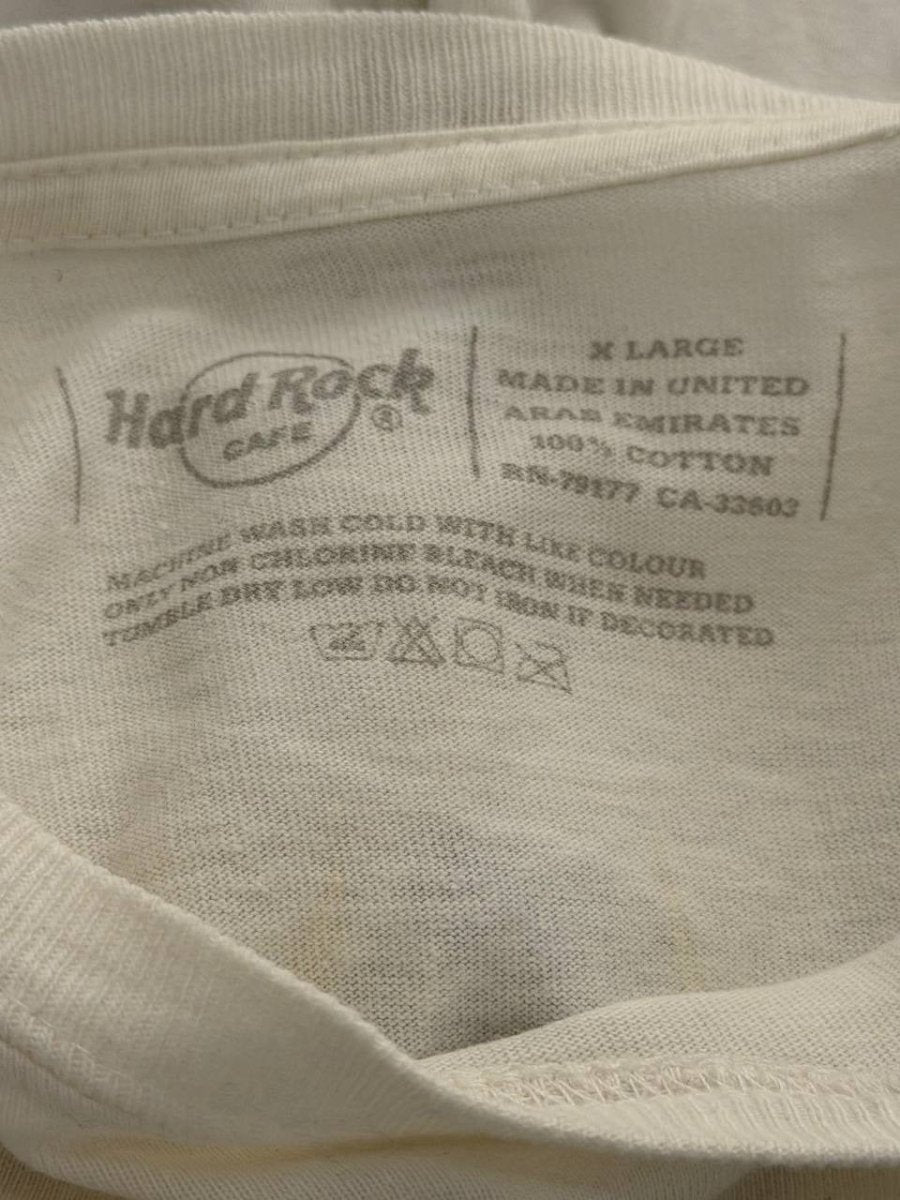 Hard Rock Cafe Graphic T-Shirt Paris Theme White XL