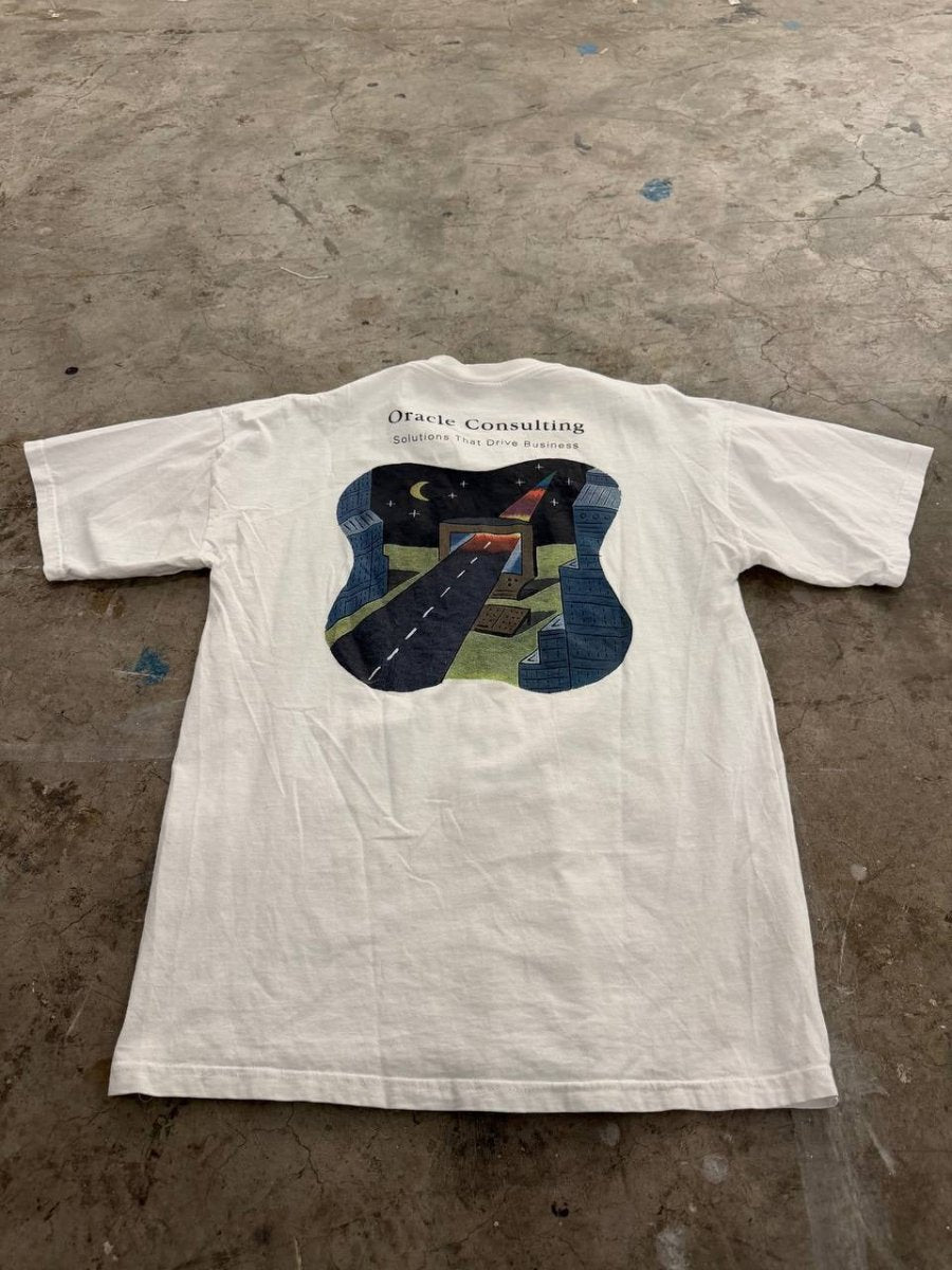 Jerzees Graphic T-Shirt Oracle Consulting White L