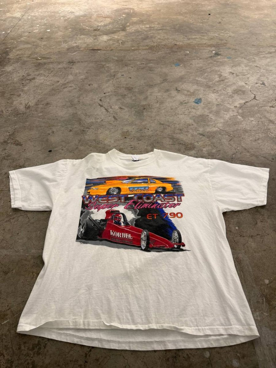 Jerzees Graphic T-Shirt West Coast Super Eliminator White