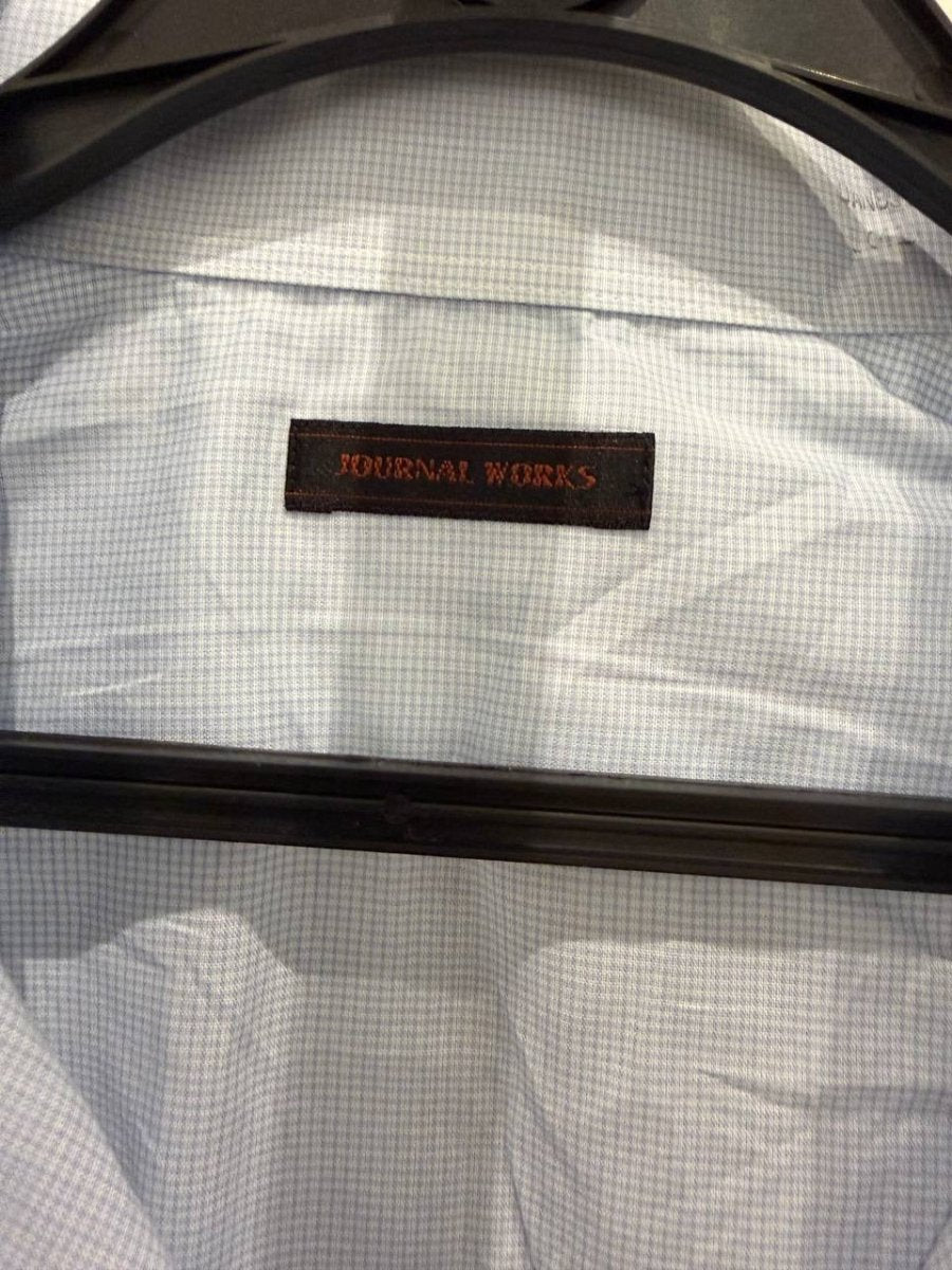 Journal Works short sleeve shirt checkered light blue L