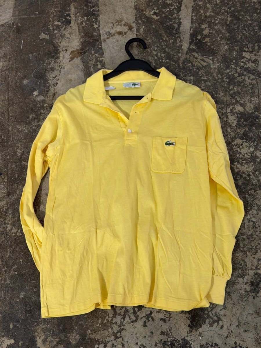 Lacoste long sleeve polo shirt yellow S