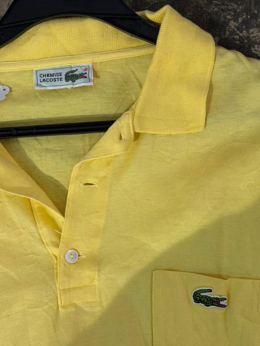 Lacoste long sleeve polo shirt yellow S