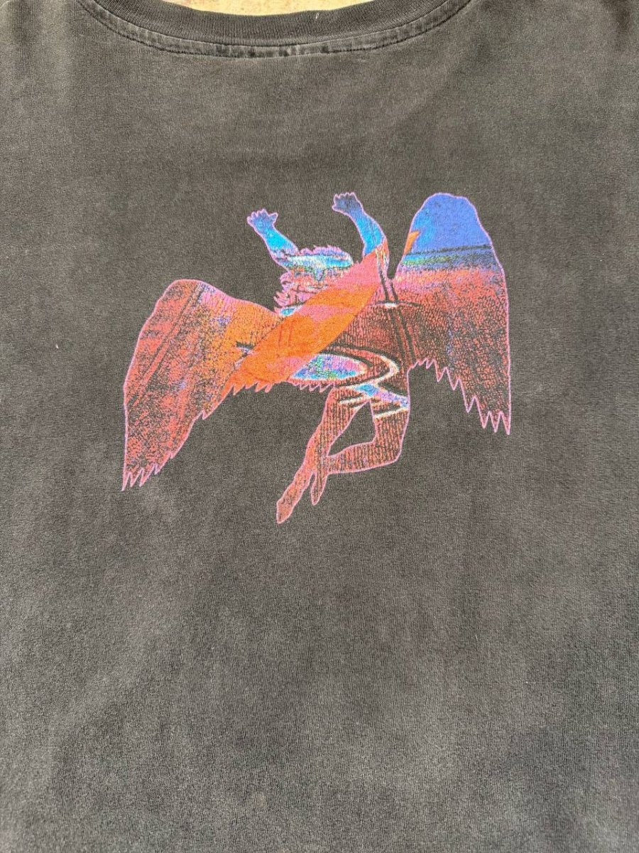 Led Zeppelin Concert Mega Print Single Stitch T-Shirt Black XL