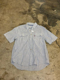 Levi's button up shirt striped blue L