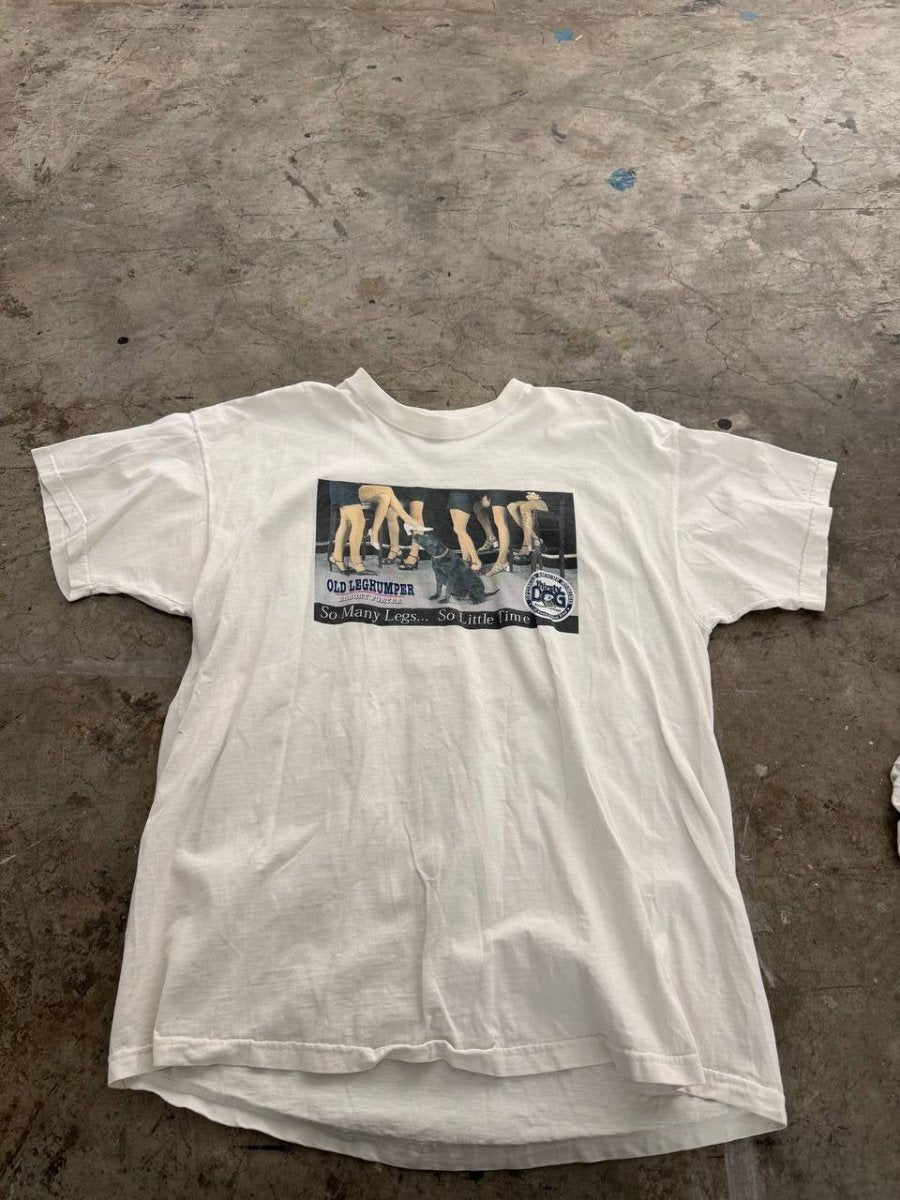 Lofteez Graphic T-Shirt Old Leg Humper White XXL
