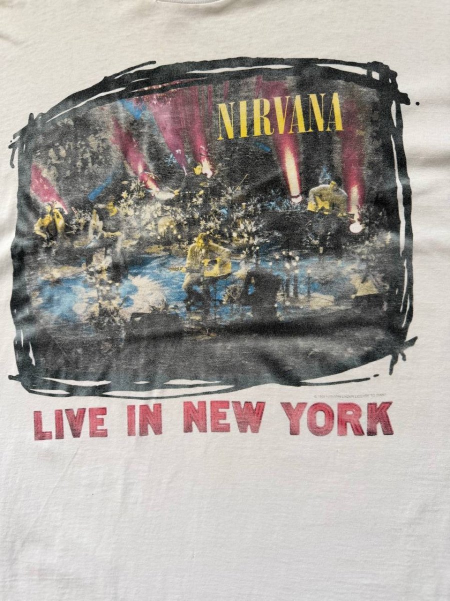 Nirvana Live in New York MTV Unplugged 1994 Tee White XL