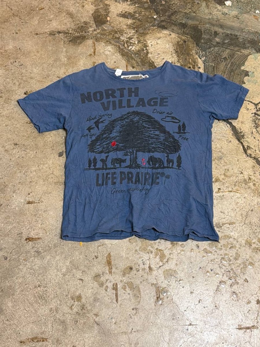 North Village graphic t-shirt nature print navy M