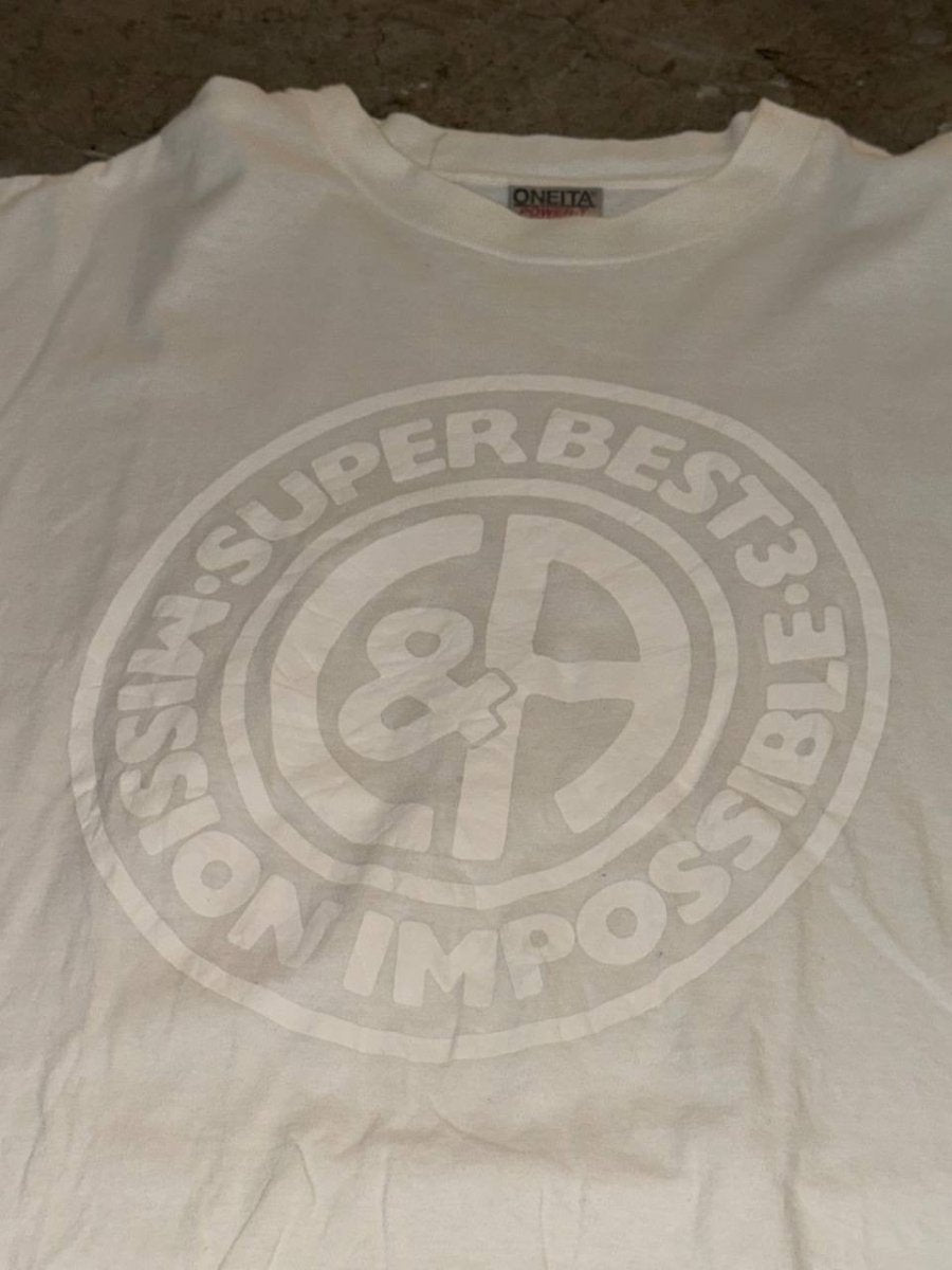 Oneita Graphic T-Shirt Super Best 3 White L