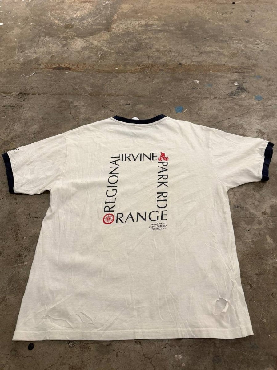 P.E. Federation Graphic T-Shirt Irvine Park design White M