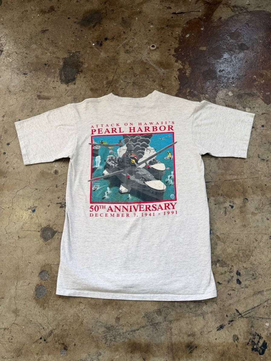 Pearl Harbor 50th Anniversary Single Stitch T-Shirt Grey L