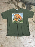 Port & Co graphic t-shirt bear graphic green L
