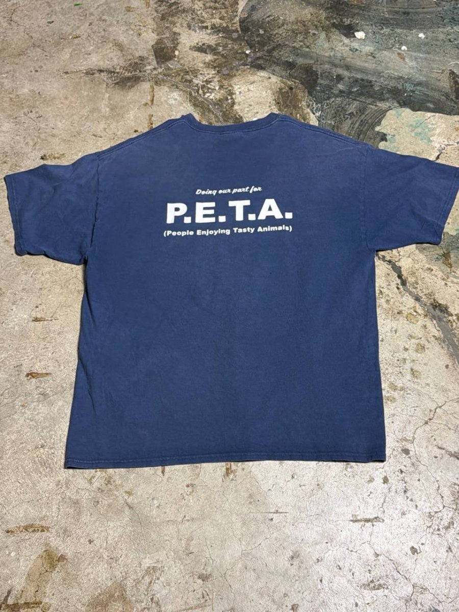 Port & Co. graphic t-shirt P.E.T.A. navy 2XL