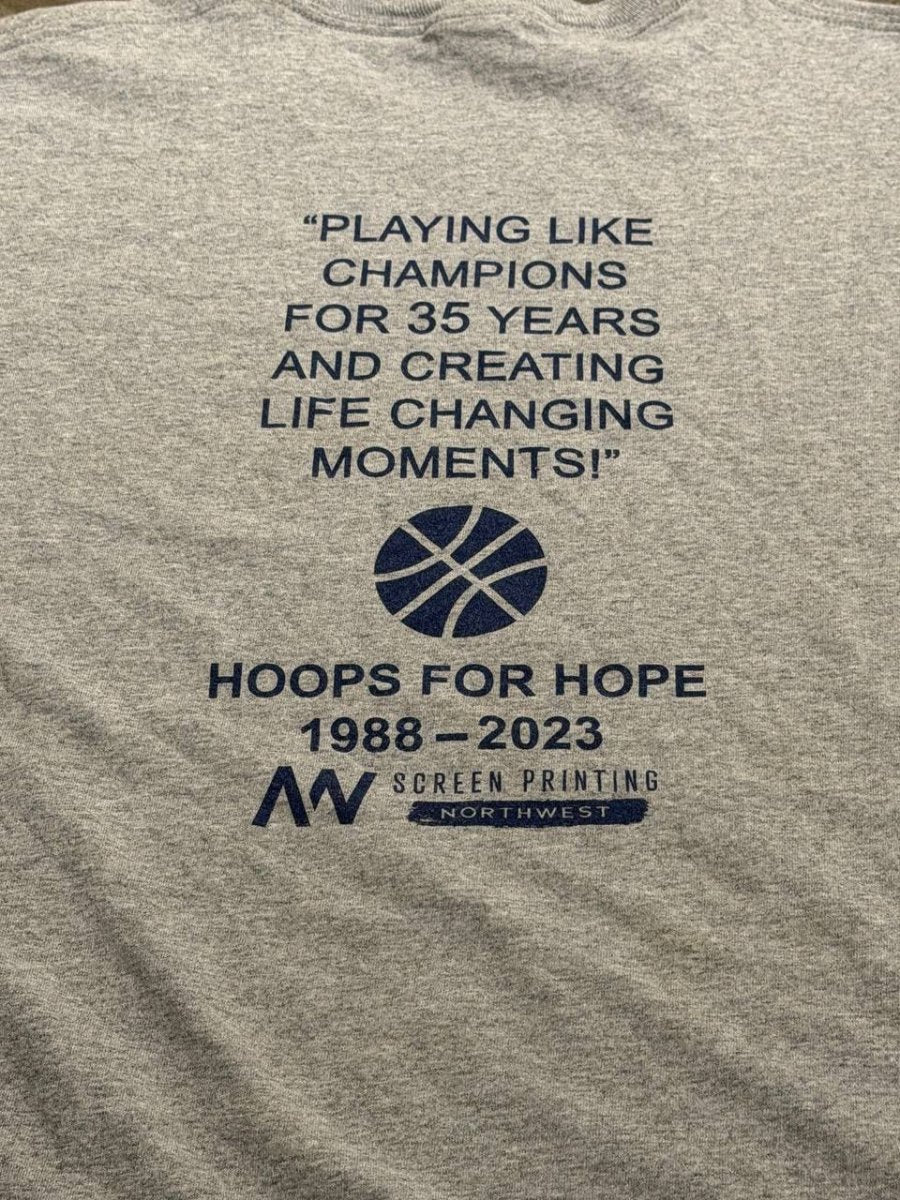 Port & Company Graphic T-Shirt Hoops for Hope Grey 2XL