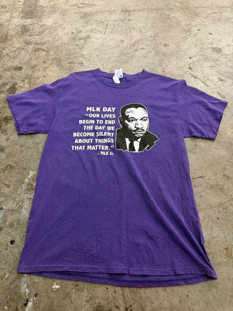 Port & Company graphic T-Shirt MLK Day theme purple size M