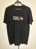 Puss N Boots graphic t-shirt with roller skate design black L