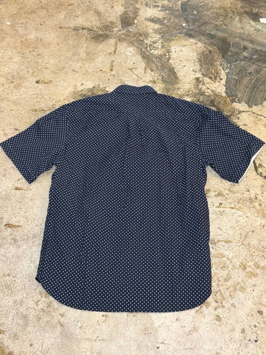Rageblue polka dot short sleeve shirt navy size S